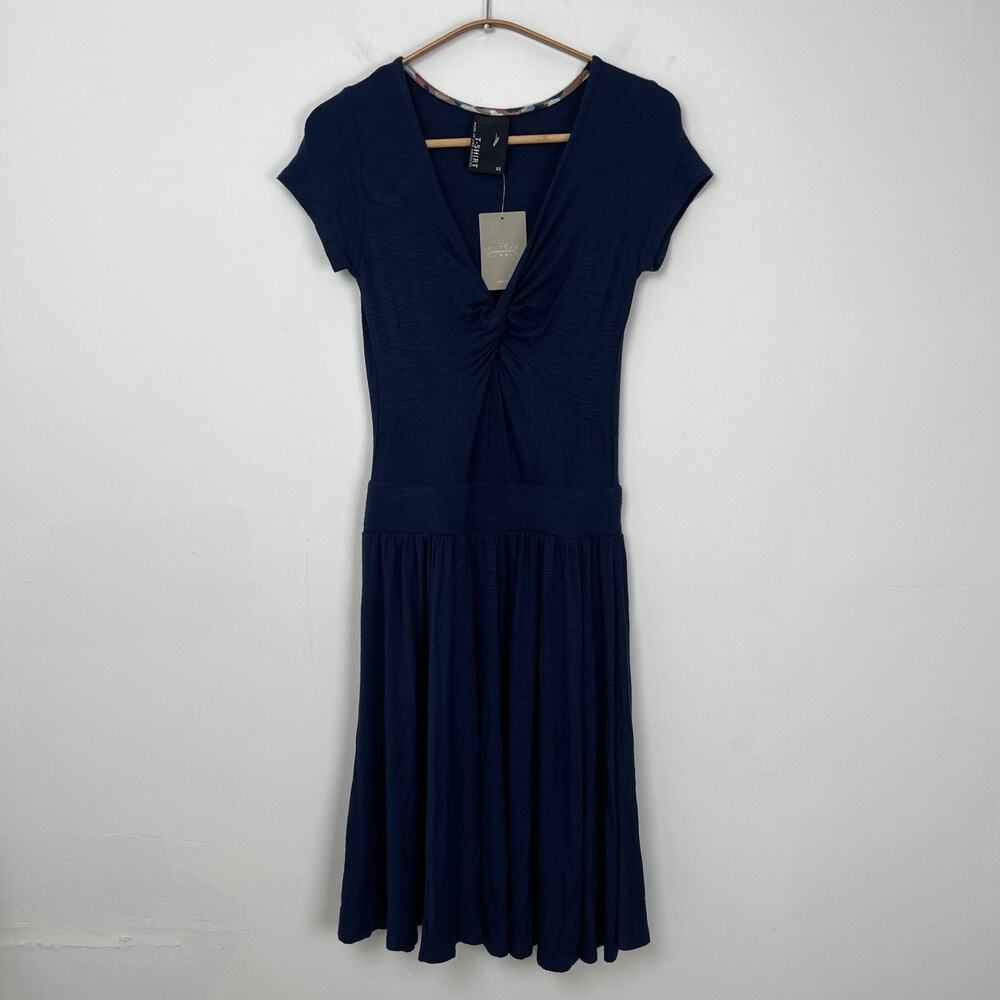NEW WITH FLAWS - Anthropologie‎ Dolan Women’s Size XS Tee T Shirt Dress Navy
